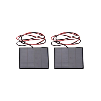 2X 1.5 W 12V Mini Panel Solar de Células Pequeñas Módulo Cargador Con 1 m de Cable