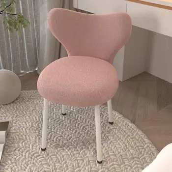 Moderna luz de lujo tocador heces dormitorio maquillaje presidente de la princesa de respaldo de maquillaje heces simple diseñador de la silla sillas