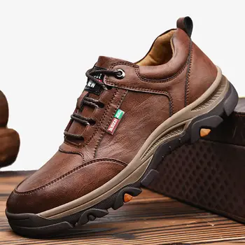 Los Hombres de la moda de Senderismo Zapatos de los Hombres de Negocios Casual Zapatos de Cuero al aire Resistente al Desgaste de Senderismo Zapatos Deportivos Hombres Zapatos de Conducción