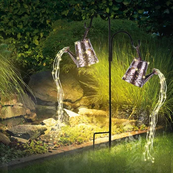 Colgante Linterna Solar Decoración de Luces Solares del Jardín Decorativo Solar de la Cascada de Luces para el Jardín al aire libre del Césped del Patio para la Mamá de Regalo