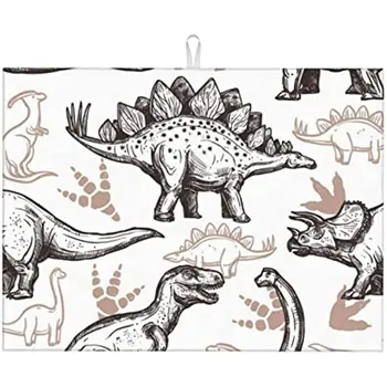 Los dinosaurios de la Huella Impresa de la Cocina de Secado de la Alfombra, 18 x 20