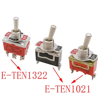 1/2/5Pcs E-TEN1021/E-TEN1322 2-Pin 15A 250V 2 patas de Terminales ON-OFF-ON Interruptor de palanca Naranja o Negro