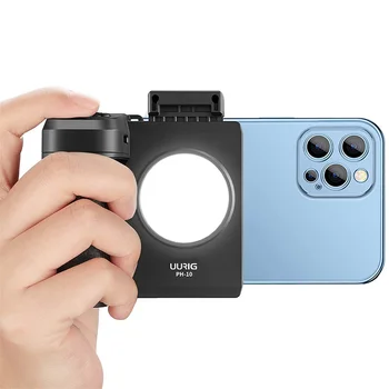 Nuevo Smartphone de Mano Selfie de Refuerzo de Agarre con Bluetooth Disparador Remoto Luz de Relleno de la Lámpara para el iPhone, Teléfono Android Estabilizador