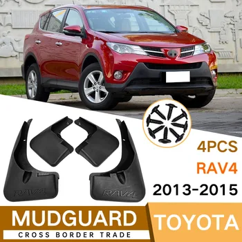 Colgajos de barro Para Toyota RAV4 2013-2015 MudFlaps Delantero Guardabarros Trasero de Accesorios de Coches