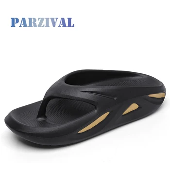 PARZIVAL Hombres de la Moda de Zapatillas Gruesa Plataforma de Chanclas de EVA Suave Interior del Hogar Diapositivas antideslizante de Verano Sandalias de Playa de Baño de Zapatos