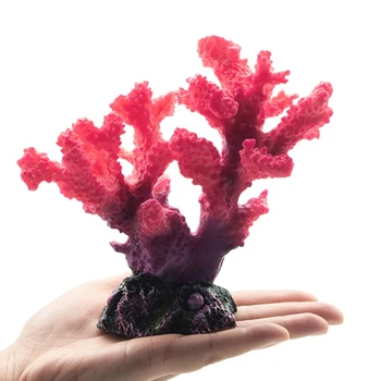 Acuario de Corales Adornos de Poliresina de Coral Decoración DIY Tanque de Peces de la Decoración de la Red Artificial de la Resina de la Coral de la Casa de los Peces para Dormir