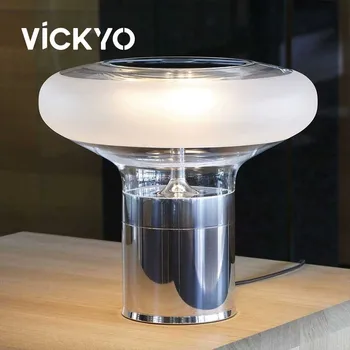 VICKYO Nórdicos Creativo Mesa de Cristal de la Lámpara de Mesa LED de la Lámpara de la Mesilla de la Atmósfera a la Luz de Noche Para la Sala de estar Dormitorio para niños Decoración del Hogar