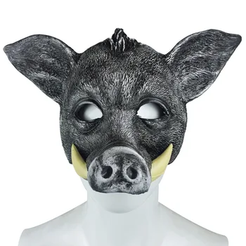 3D Realista de Jabalí, la Máscara de la Cara de Cerdo Cara Cubierta de Vestir Animal de la Fiesta de Cosplay Rave Máscara de Halloween, Fiesta de Disfraces Props