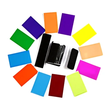 12 unidades Flash Tarjeta de Color Difusor Suave Caja de Iluminación Filtro de Gel de la Cámara de Dropship