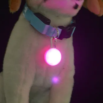 La noche de Seguridad Collar de Perro Brillante Colgante de Luces LED Flash Mascota Lleva Accesorios que Brillan En La Oscuridad Brillante Collar Collar de Perro