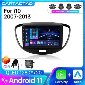 Android 11 Carplay de la Radio del Coche para Hyundai i10 2007 2008 2009-2013, el reproductor multimedia de Navegación GPS autoradio 2din 8core 8G+128 GB
