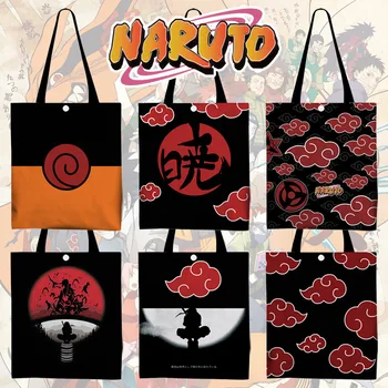 Anime Naruto De Dibujos Animados De Algodón Bolsa De Lona Mochila De Almacenamiento De Bolsas De Compras De Ropa Mochilas Juguetes Regalos