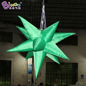 Único 0.9 m verde inflable colgante de la estrella/el envío libre de la etapa de decoración inflable de juguete