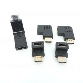 5 tipos compatible con HDMI Macho a Hembra Extender Convertidor Ajustable De 90 A 270 Grados Adaptador de Vídeo Cable de Ángulo recto HDTV 4K U26