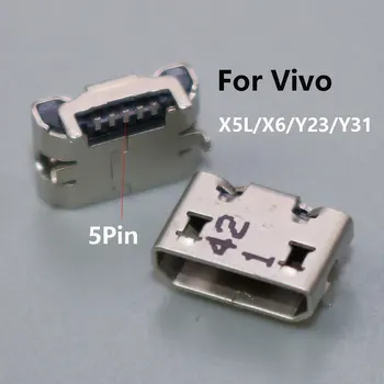 1-10Pcs Para Vivo X5L/X6/Y23/Y31 Micro USB 5Pin Tipo C conector Conector de Enchufe Hembra Puerto de Carga Enchufe de Alimentación Dock