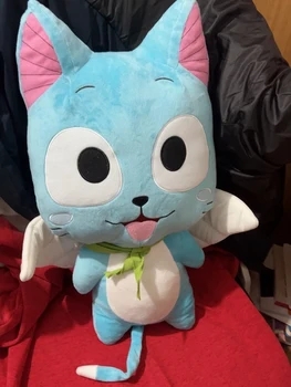 El Anime de Fairy Tail Juguete de Peluche Kawaii Feliz Gato Azul de Peluche Suave Plushie Muñeca Modelo de Sofá Almohada de Juguete Para los Niños de las Niñas Regalos 30/40/56 cm