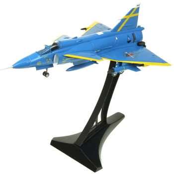Fundido A Troquel De La Aleación De Metal Para Saab F16-32 De La Fuerza Aérea Sueca Modelo A Escala 1/72 De La Aeronave Avión De Combate Modelo De Juguete Para Colecciones