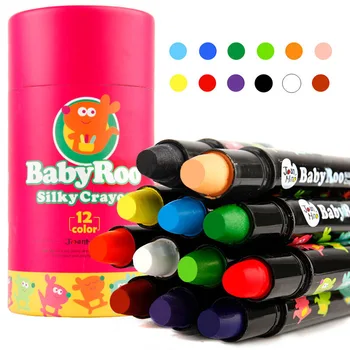 Los niños del hilado de seda lápiz de seguridad lavable cepillo de la pintura de aceite de palo de cumpleaños regalo de Año Nuevo juguetes & hobbies