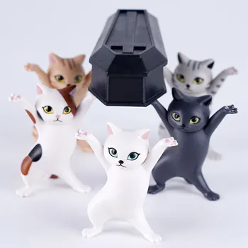 Japón Baile De Los Gatos De Dibujos Animados Encantadora Muñeca De Juguete Figuras De Acción Interesante Cat Dolls Creativo De Escritorio Ornamentsdecoration Regalos