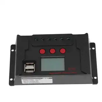 LCD PWM Controlador de Carga Solar de 12V 24V Automático de Reconocimiento de PV Solar Controlador de Carga