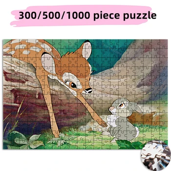 300 500 1000 Piezas Bambi De Disney Jigsaw Puzzle Creativo Patrón De Papel Rompecabezas Juguetes Educativos De Los Niños De Adultos De La Colección De Hobby