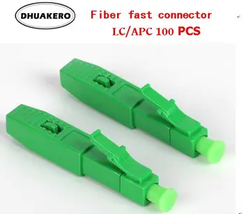 Envío gratis AB76M 100pcs LC/APC monomodo frío rápido Conector de la fibra Óptica de FTTH Rápido adaptador de