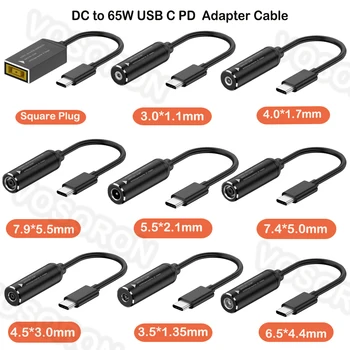 DC USB C EP 65W de Carga Rápida Cable Adaptador Convertidor de Tipo C EP de Energía Jack Conector para el MacBook de Lenovo, Samsung, Huawei