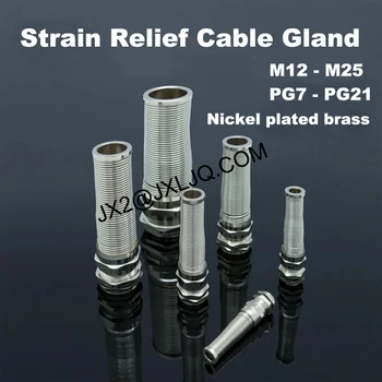 Métrica de Metal del Conector del Cable de la Glándula con Espiral de Alivio de Tensión M10 M12 M14 M16 M18 M20 Stainelss de Acero de la Glándula para la lucha Contra la Flexión