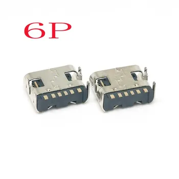 20/10/5 x 6 Pin SMT Socket Conector Micro USB de Tipo C 3.1 Femenino Colocación de DIP de SMD Para el diseño de PCB de BRICOLAJE de alta corriente de carga