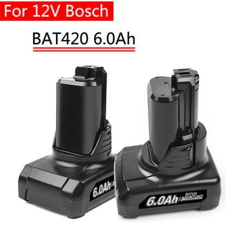 12V Bosch 6.0 Ah Li-ion BAT420 Reemplazo de la Batería para Bosch BAT411 BAT412 BAT413 BAT414 10.8 V Batería de las Herramientas eléctricas Inalámbricas