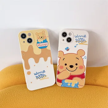 Winnie the Pooh de Disney Oso caja del Teléfono para el iPhone 6p 7p 8p 11 12 13 14 ProMax Más XR XS SE Mini Divertido Anti-Caída Completa de la Cubierta Posterior