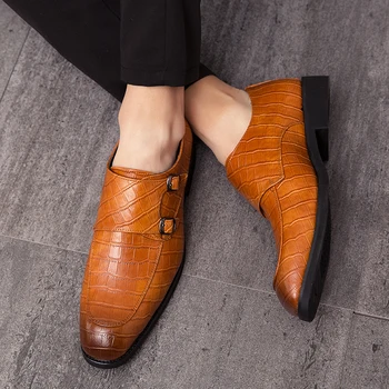 Los hombres de Cuero Zapatos Casual Zapatos de Deslizamiento en el Negocio de los Zapatos de Vestir Todos-Partido de la Boda Zapatos de Gran Tamaño de Zapatos De Hombre Tamaño 38-46