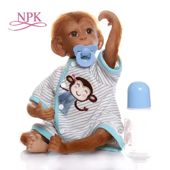 46CM NPK Nueva hadmade muy detallada de la pintura renacer salas para niños prematuros bebé Mono orangutanes de colección de alta calidad del arte de la muñeca flexible rea