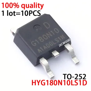10PCS HYG180N10LS1D G180N10 G180N10D HYG180N10 A-252 100V45A TO252 MOSFET Nuevo original