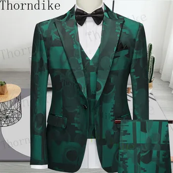 Thorndike 2022 De Lujo Elegante Diseño Formal Novio Tuxedos 3 Piezas Hombres Trajes De Boda Varón Vestido De Fiesta De Disfraces Homme