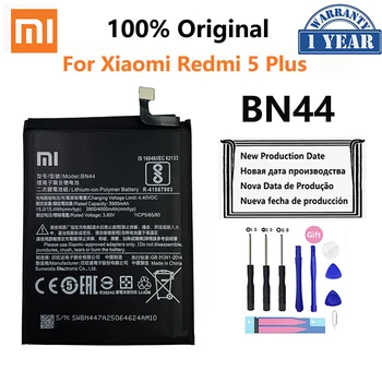 100% Original Xiao mi BN44 4000mAh de la Batería Para Xiaomi Redmi 5 Plus Rojo mi 5Plus de Alta Calidad Teléfono de Reemplazo de Baterías