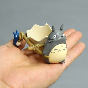 Precioso Hayao Miyazaki De Dibujos Animados De Anime Totoro Figura De Acción De La Casa De La Decoración Del Jardín Totoro Gato Con Huevo Coche
