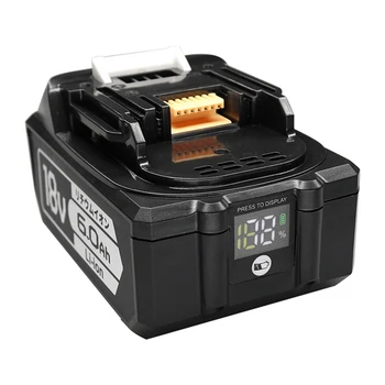 De protección de la Junta de la Batería+caja de Plástico Con Pantalla Digital de Reemplazo de Accesorios Para Makita 18V BL1860 BL1850 BL1830