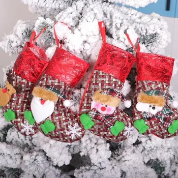 Santa Elk Oso muñeco de Nieve del Árbol de Navidad de Siembra Pequeña Bolsa de Regalo de Telas No tejidas de Navidad Decoraciones Para el Hogar Hotel