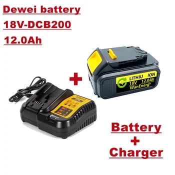 18V batería de la herramienta eléctrica, 12.0 ah, para dcb180 dcb181 dcb182 dcb201 dcb201-2 dcb200-2 dcb204-2 L50, 1 Batería + cargador para la venta