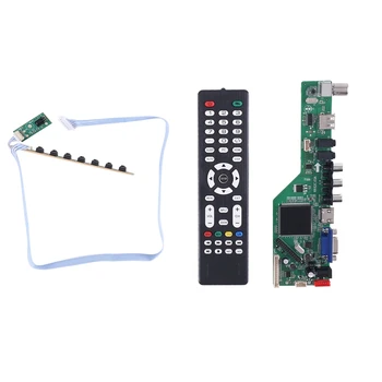 La Nueva TV LCD de la Unidad de Consejo RR52C.03A Soporta DVB-T, DVB-T2 Puede Reemplazar 3663 Chip de la Placa base Libre de la Llave de Control Remoto