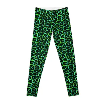 Verde de la Impresión del Leopardo de las Polainas ropa de gimnasia gimnasio legging para mujer