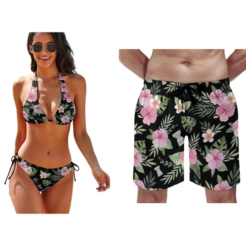 2023 Sexy Bikini Personalizado de la Vendimia de la Polinesia Empuje hacia Arriba de trajes de baño de la Playa de pantalones Cortos de los Hombres de la Playa Pantalones Par de trajes de baño