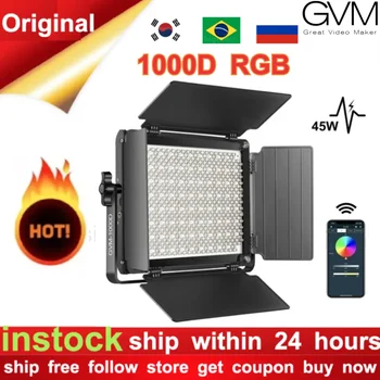 MTMA 1000D RGB Led Luz de Vídeo con 2 Ventanas de Fotografía Kit de Iluminación de Control de Bluetooth Video a todo Color de la Iluminación