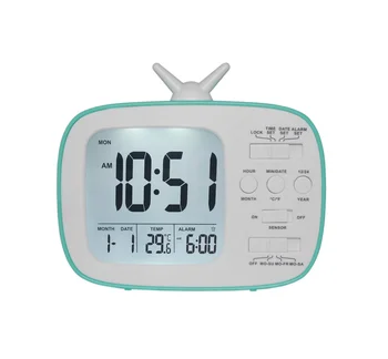 10pcs Niños, Reloj despertador Lcd Reloj Electrónico de Estudiante de la Mesilla de Alarma de Reloj Sensible a la Luz Reloj Smart G180