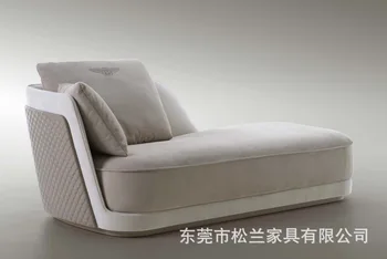 La luz sofá de cuero de lujo de estilo sencillo y moderno salón de ocio único sofá