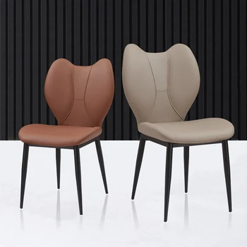 De lujo, sillas de comedor, moderno, simple, de alta gama restaurante con sillas, sillas de cuero, 2023 nuevo modelo