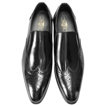 2023 Hombre de Negocios Mocasines de Lujo de Cuero Genuino de Calidad de la Marca Nuevo Estilo de Deslizamiento en el Diseñador de Oxford, Formal, Zapatos de la Boda para hombres