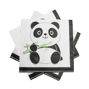 Panda Fiesta Temática De Decoración De La Servilleta De Papel De La Boda Chico De La Fiesta De Cumpleaños De Los Suministros De Vajillas De La Ducha Del Bebé Toalla De Papel