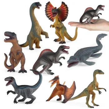 8 estilos de Pequeño Dinosaurio Cifras de Modelos de juguetes de Jurassic Tyrannosaurus Rex Mosasaurio de Pterosaurios de las Figuras de Acción de los Niños de la Colección de Regalos
